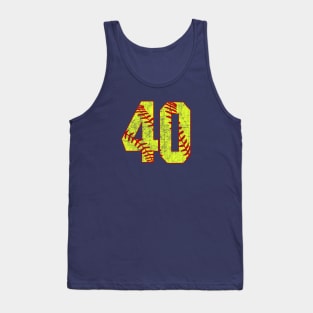 Fastpitch Softball Number 40 #40 Softball Shirt Jersey Uniform Favorite Player Biggest Fan Tank Top